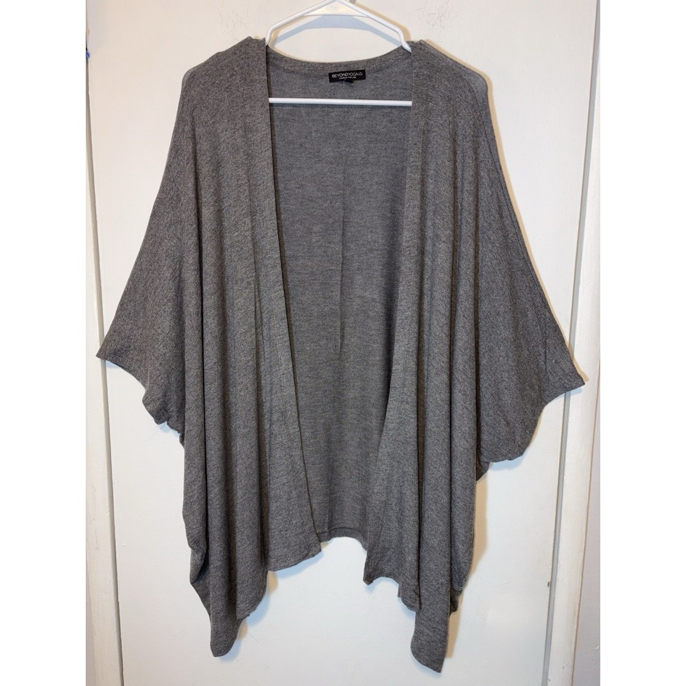 Beyond Yoga Open Front Cardigan XS/S Gray Heathered Lightweight Dolman Sleeve
